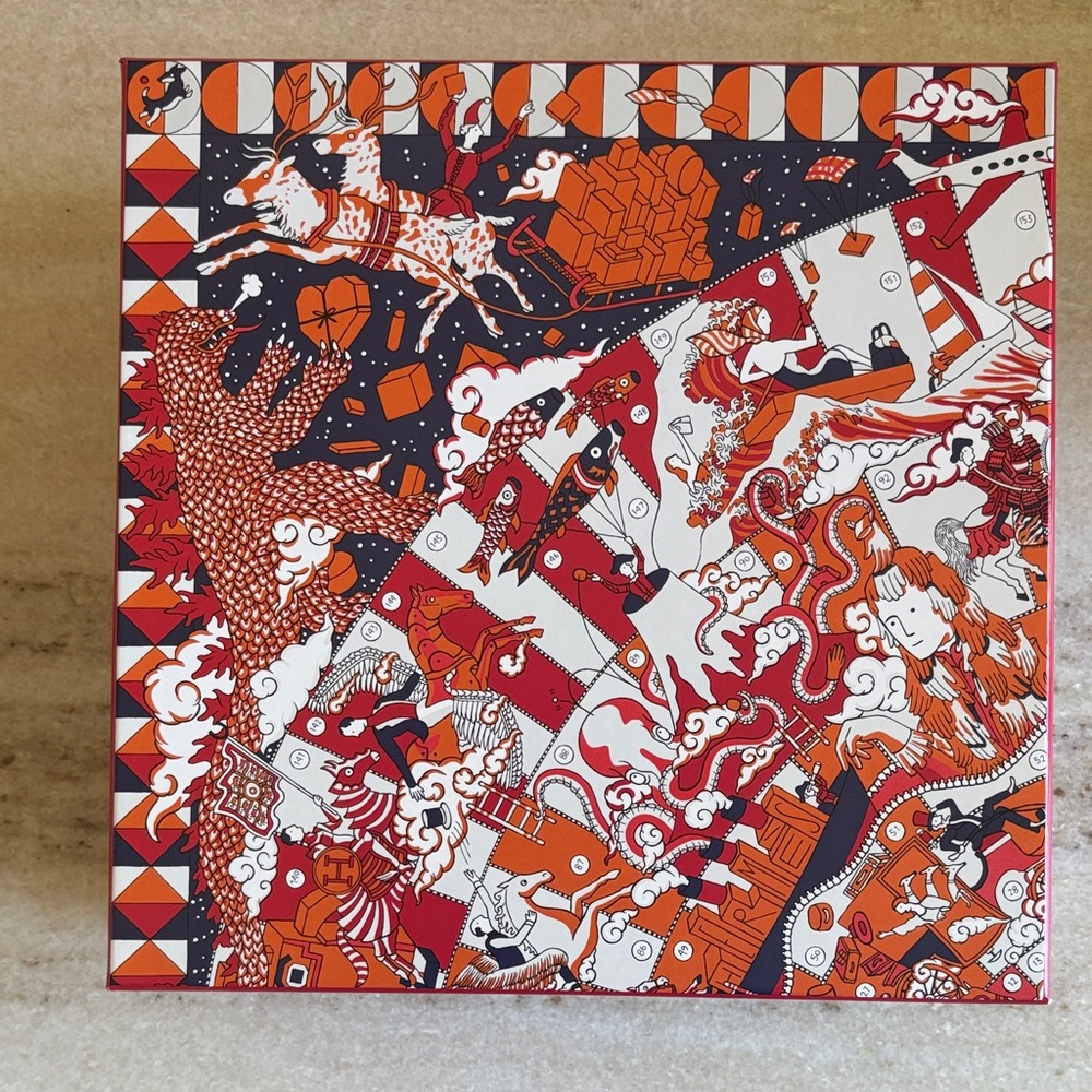 Hermes Red and White Decorative Box - Picture 2 of 7